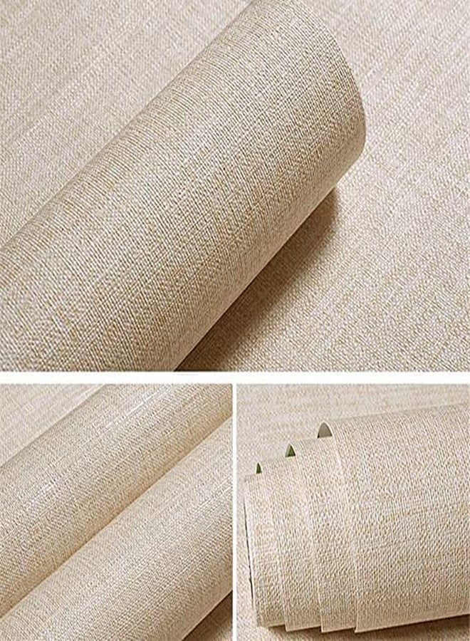 SD ENTERPRISES Cream Fabric Textured Self Adhesive Waterproof Wallpaper Furniture Film Contact Paper for Table top,Furniture, Almirah Doors and Other DIY, Renovation Project (45x600) - Image 3